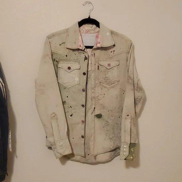 Levi's Canvas Tarp Western Pearl Shirt Custom Tailor Shop - Picture 5 of 16
